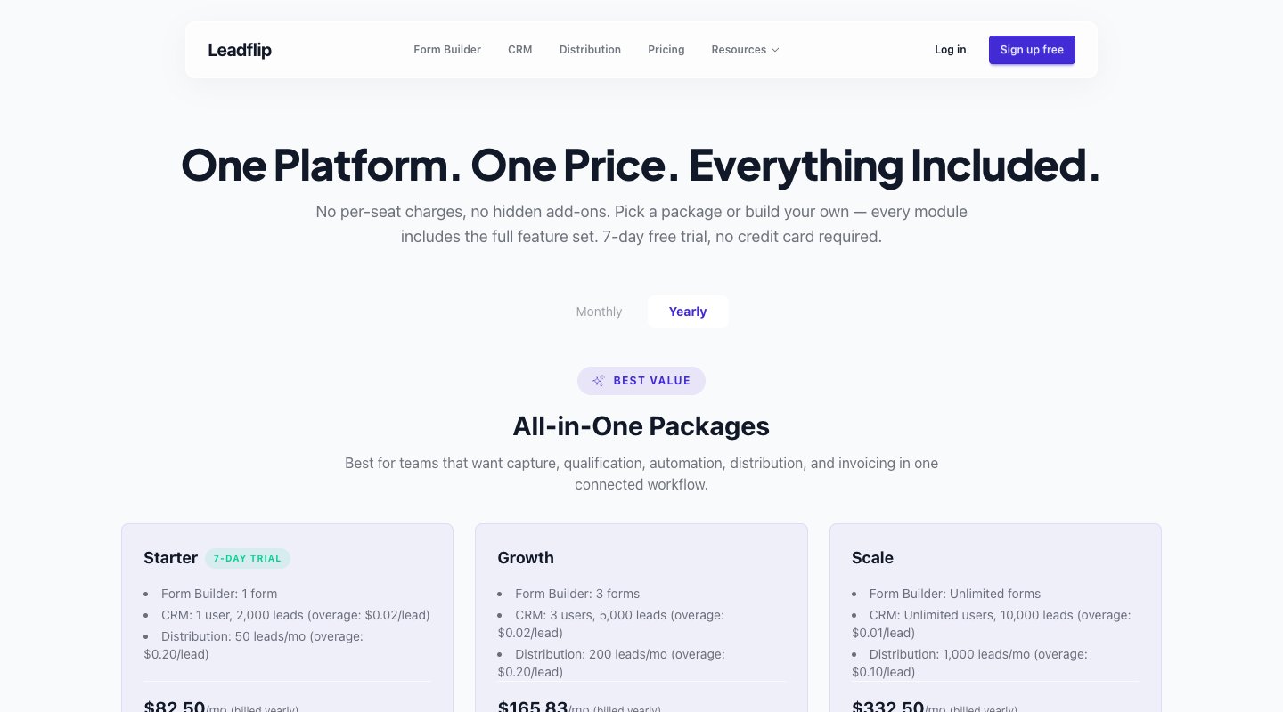 Lead Flip Pricing