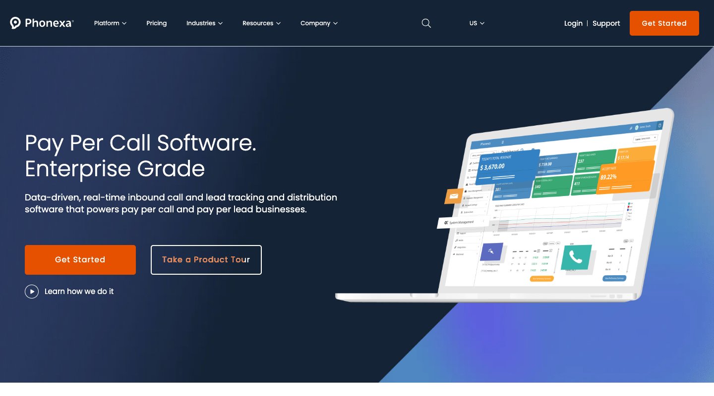Phonexa homepage