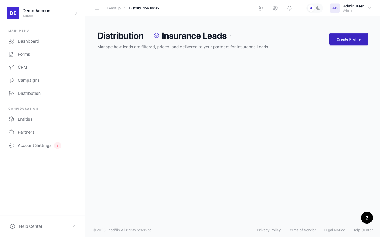 Distribution event log with delivery history